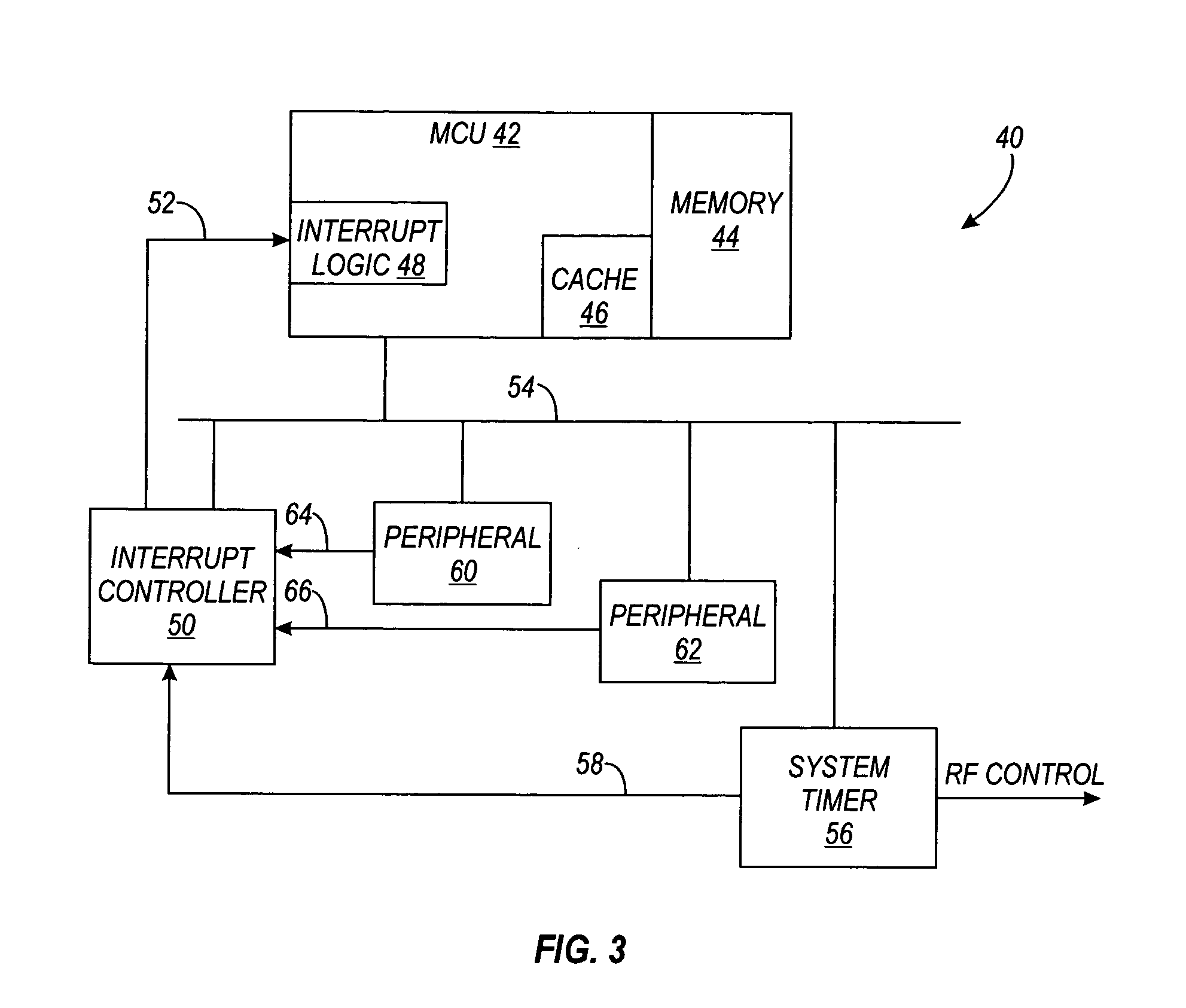 Apparatus using interrupts for controlling a processor for radio isolation and associated method