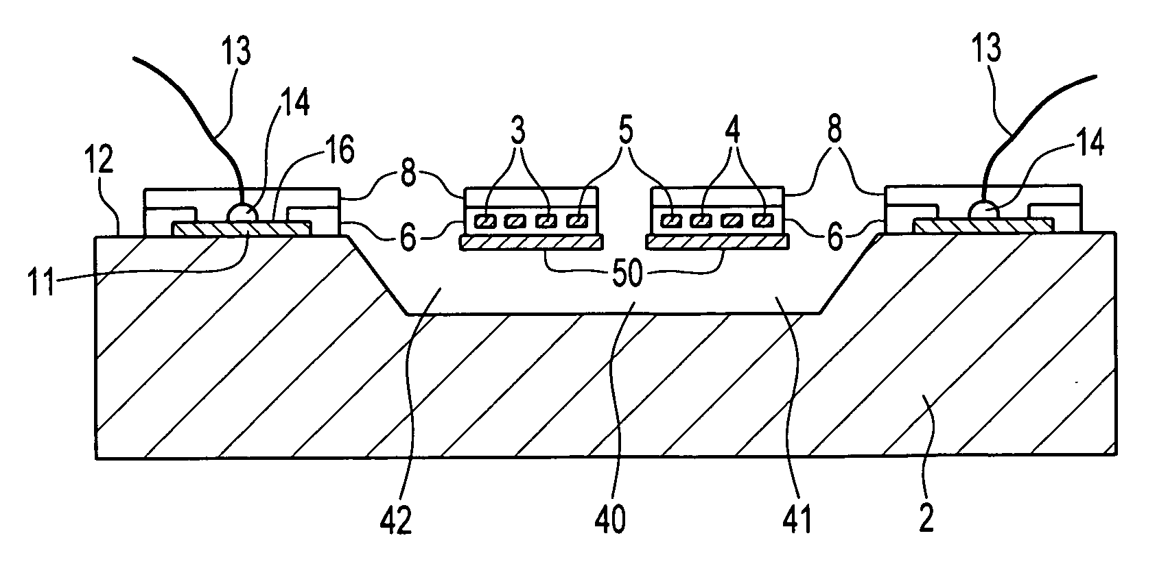 Thermal mass gas flow sensor and method of forming same