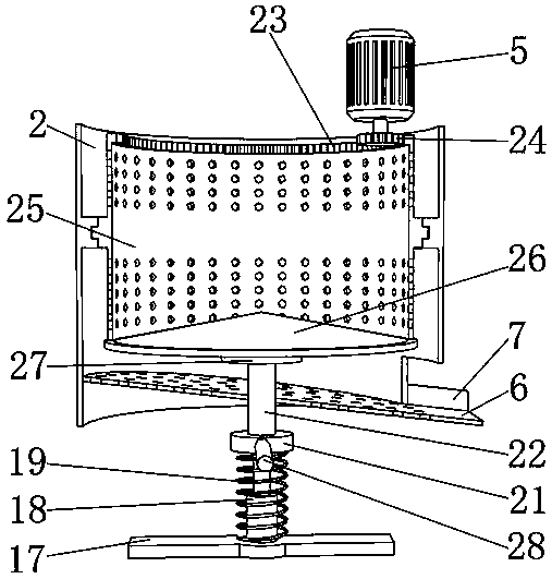 Dehydrating and drying device for processing of Pleurotus geesteranus