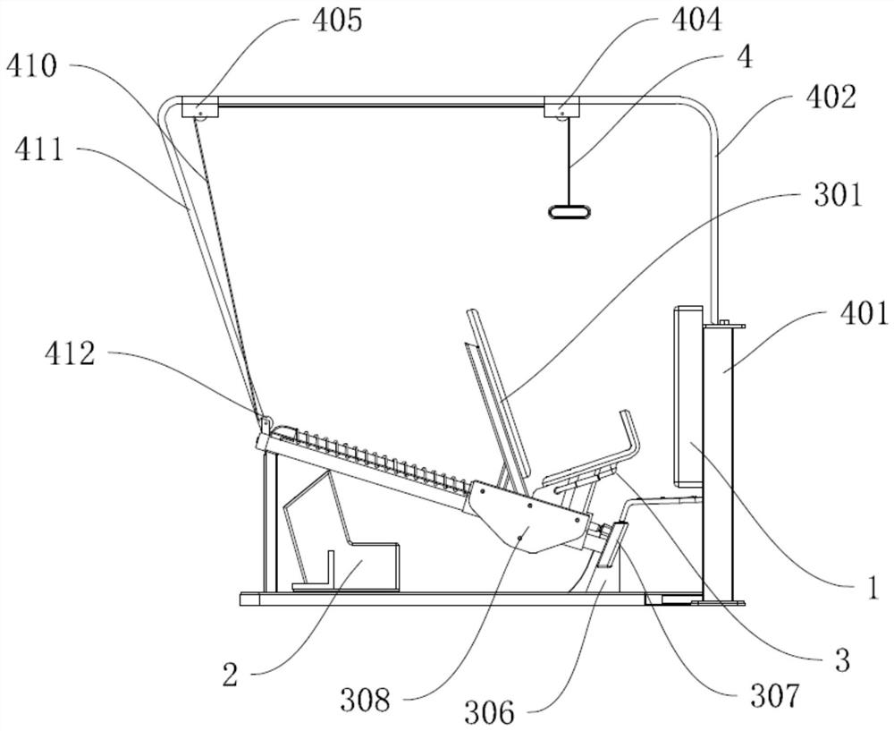 Back-supporting leg-bending type multifunctional home fitness equipment