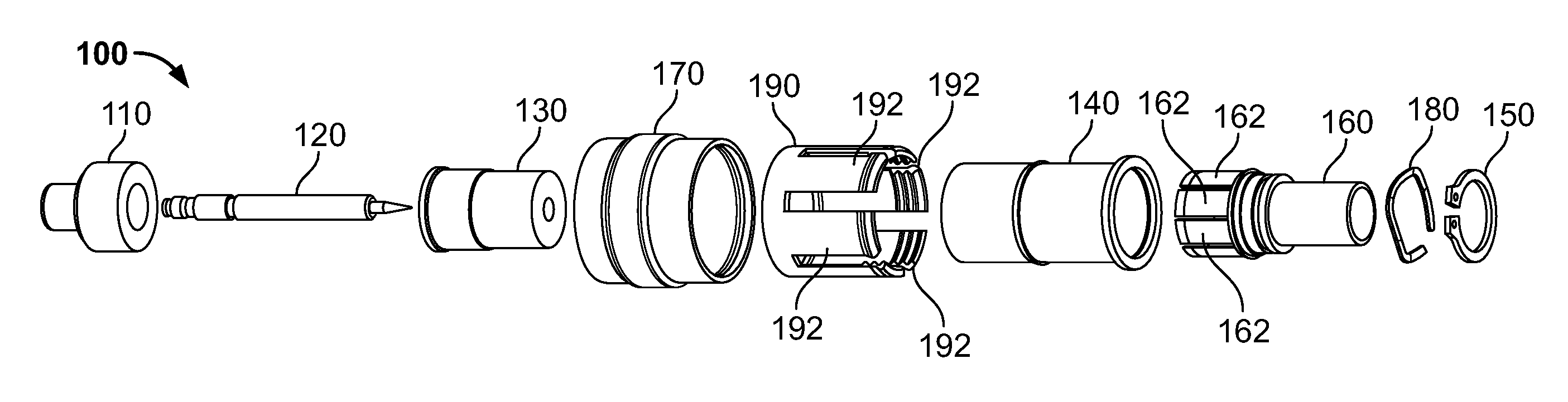 Snap-on coaxial plug