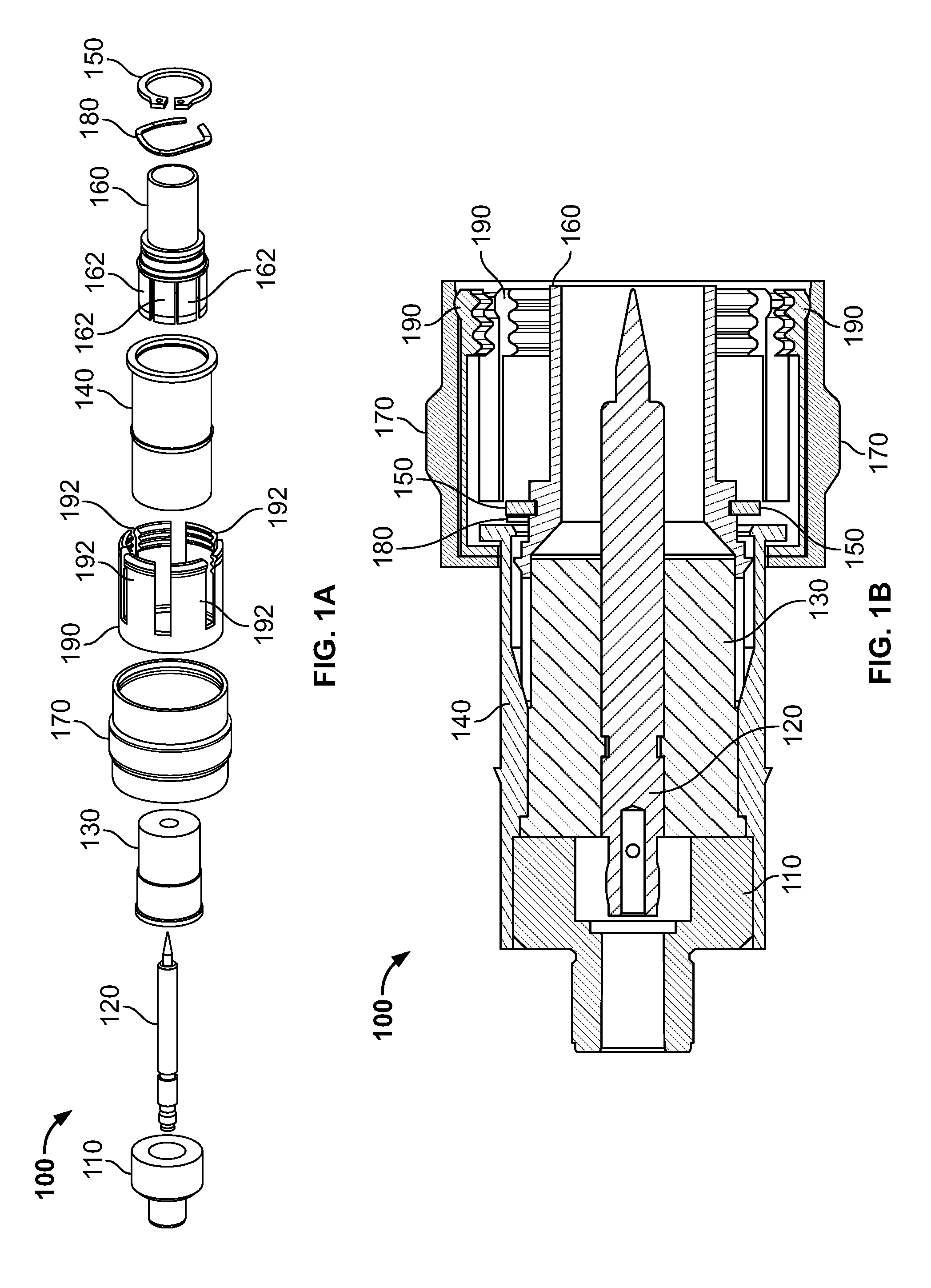 Snap-on coaxial plug