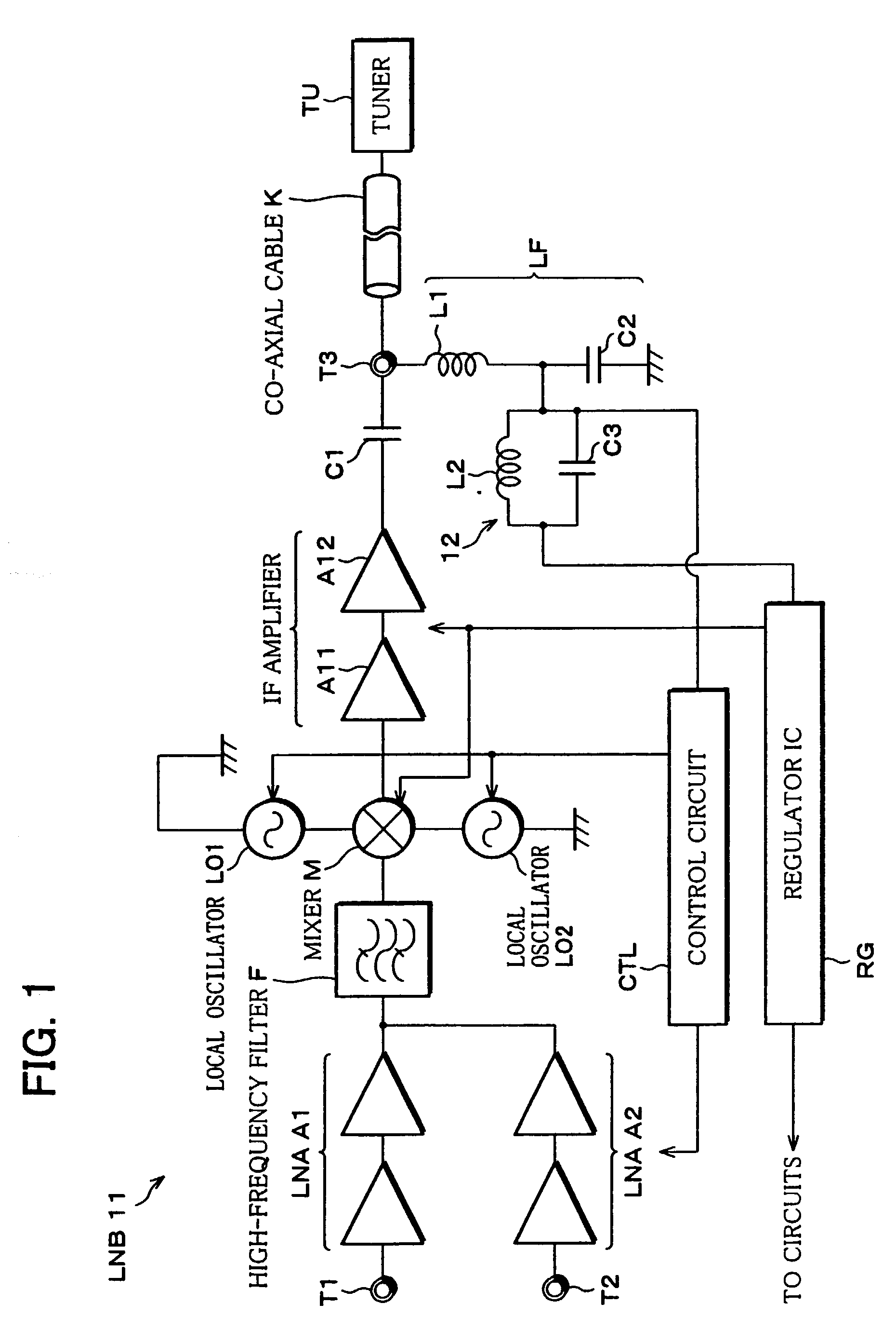 Satellite receiving converter and satellite receiving system