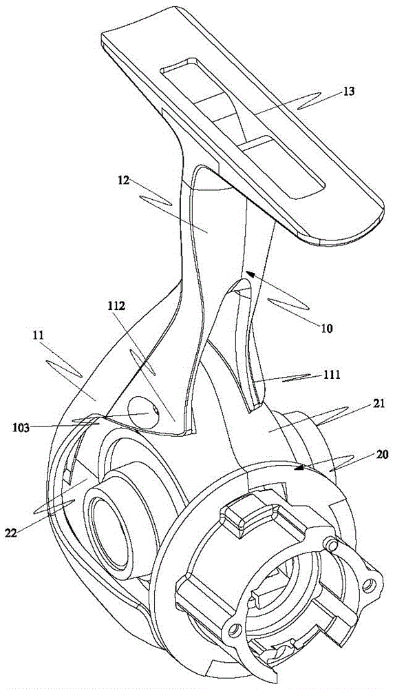 Reinforced fishing reel main structure