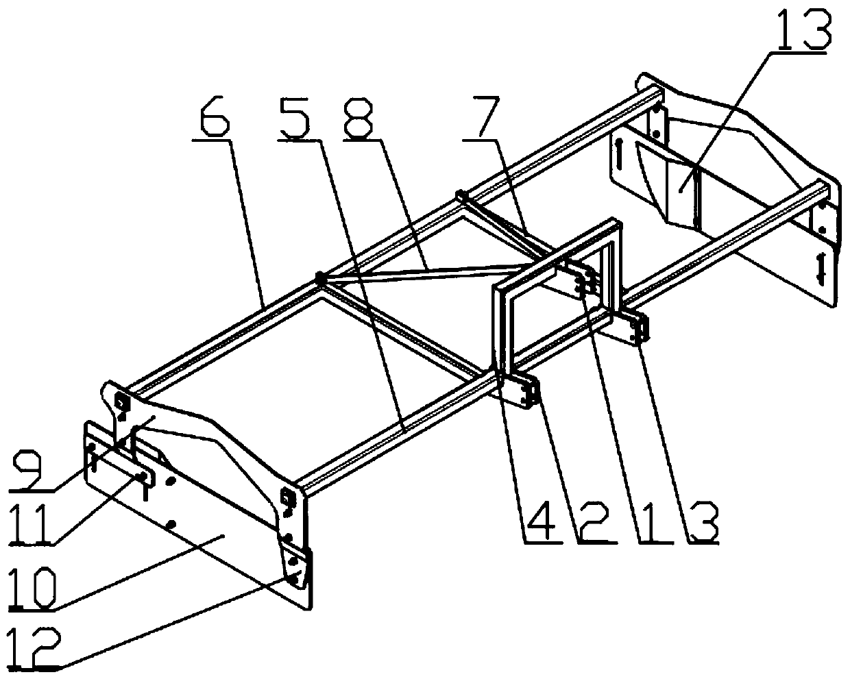 Plowshare type potato cultivator suspension