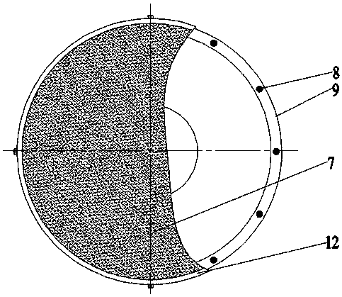 Water jet and corrosive liquid lower cutter ring wear test device and test method