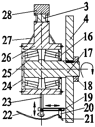 Water jet and corrosive liquid lower cutter ring wear test device and test method