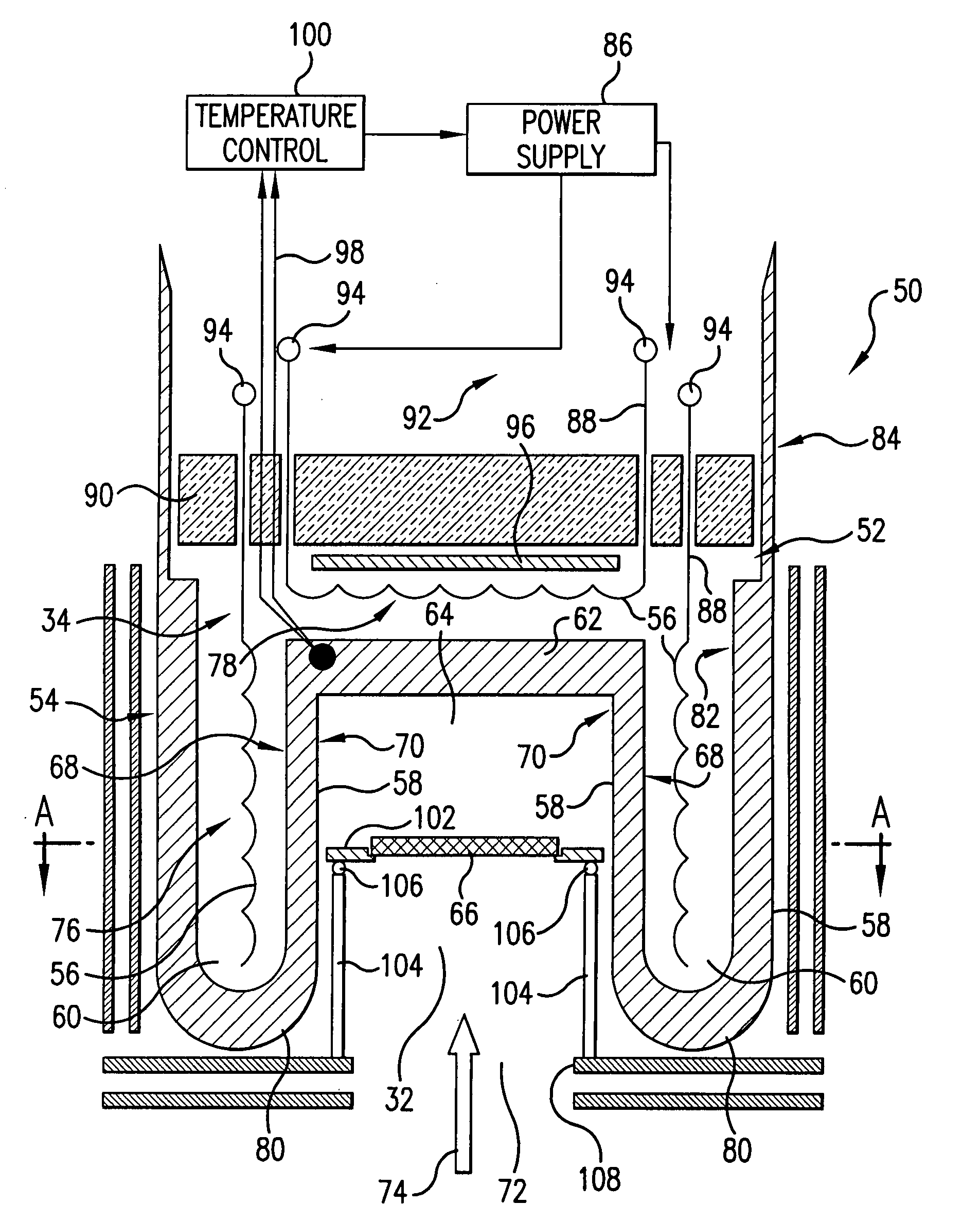 Substrate heater for material deposition