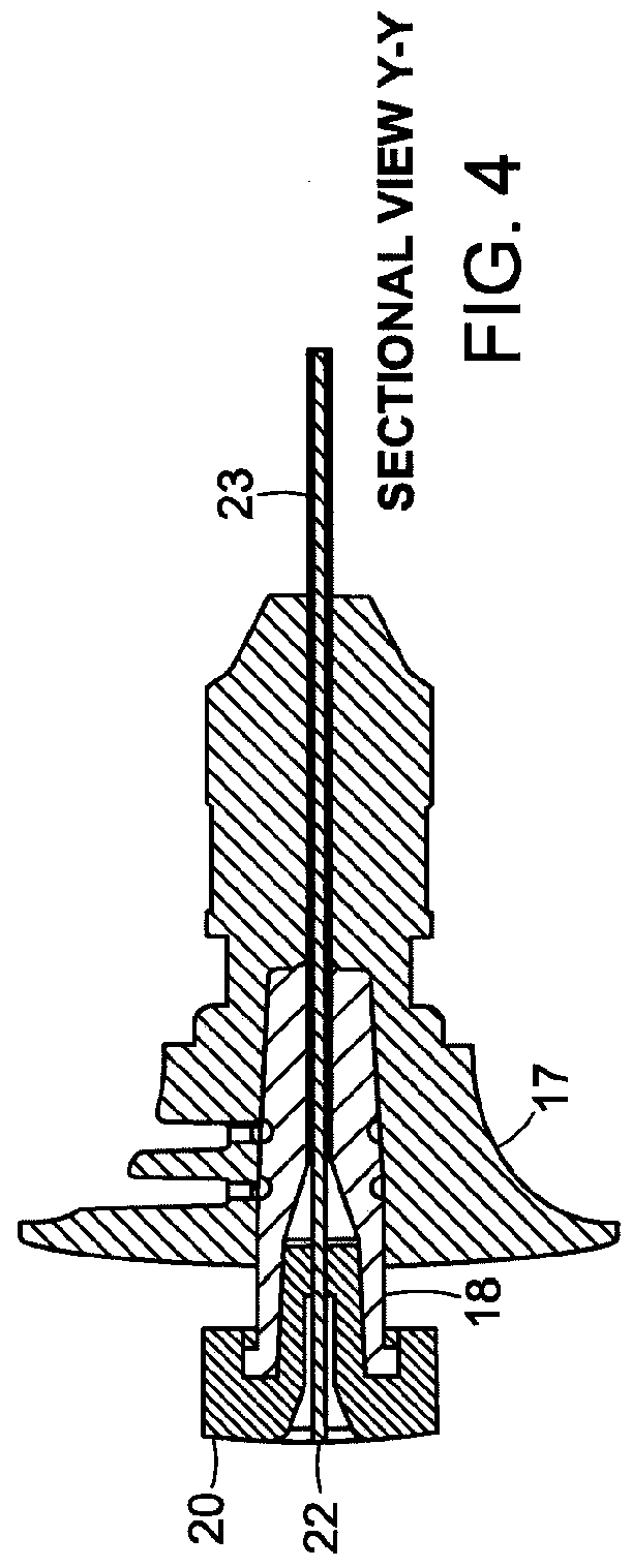 Needle biopsy device with exchangeable needle and integrated needle protection