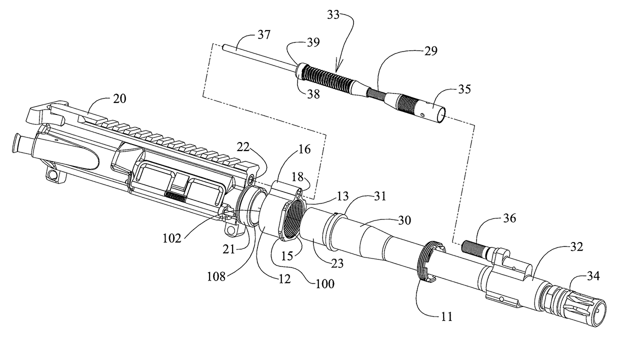 Barrel nut assembly and method to attach a barrel to a firearm using such assembly