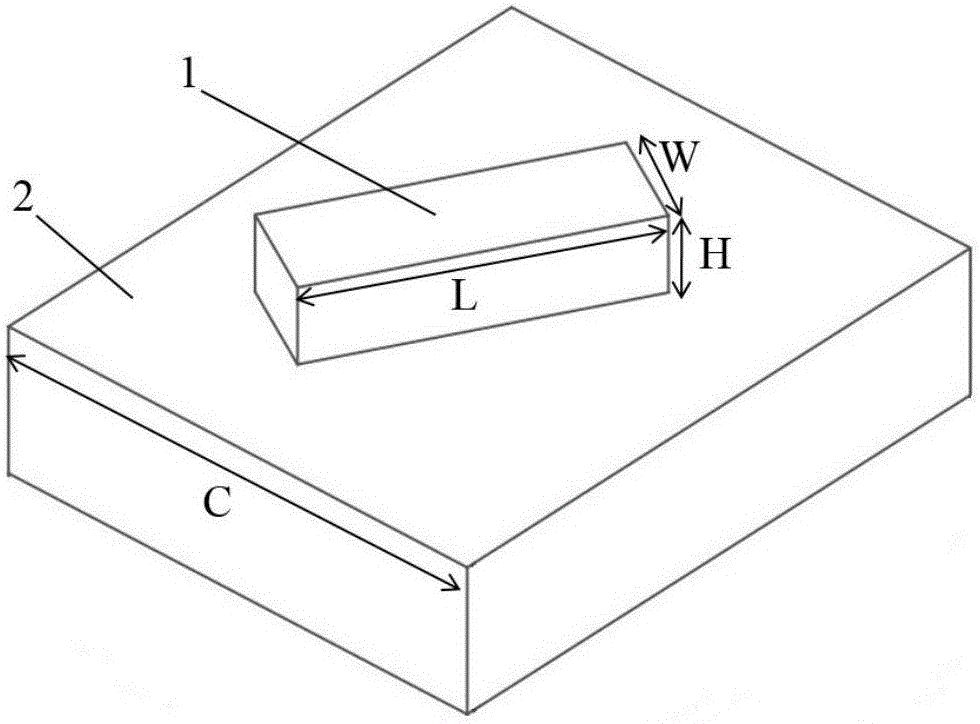 Silicon nano brick array structure for Fourier color holography and design method thereof