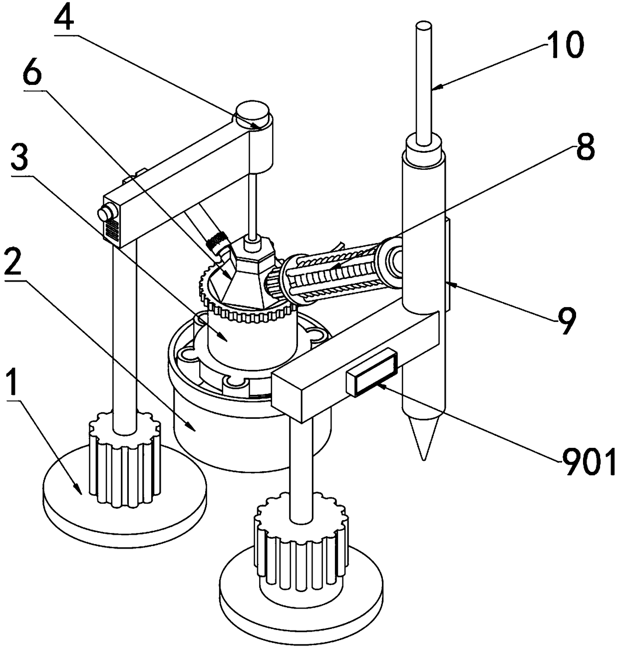 Dropping and distilling reaction device