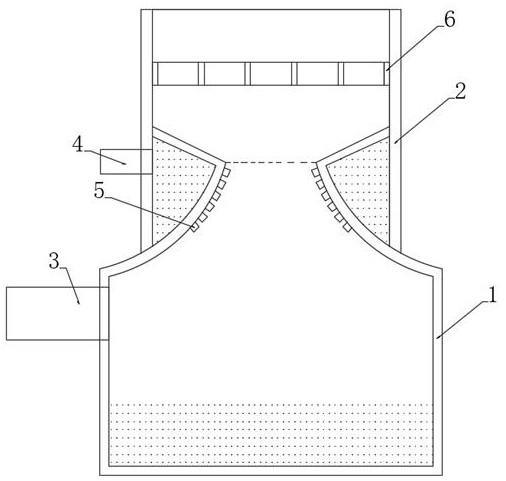 Anti-blocking type particle adsorber for high-temperature waste gas