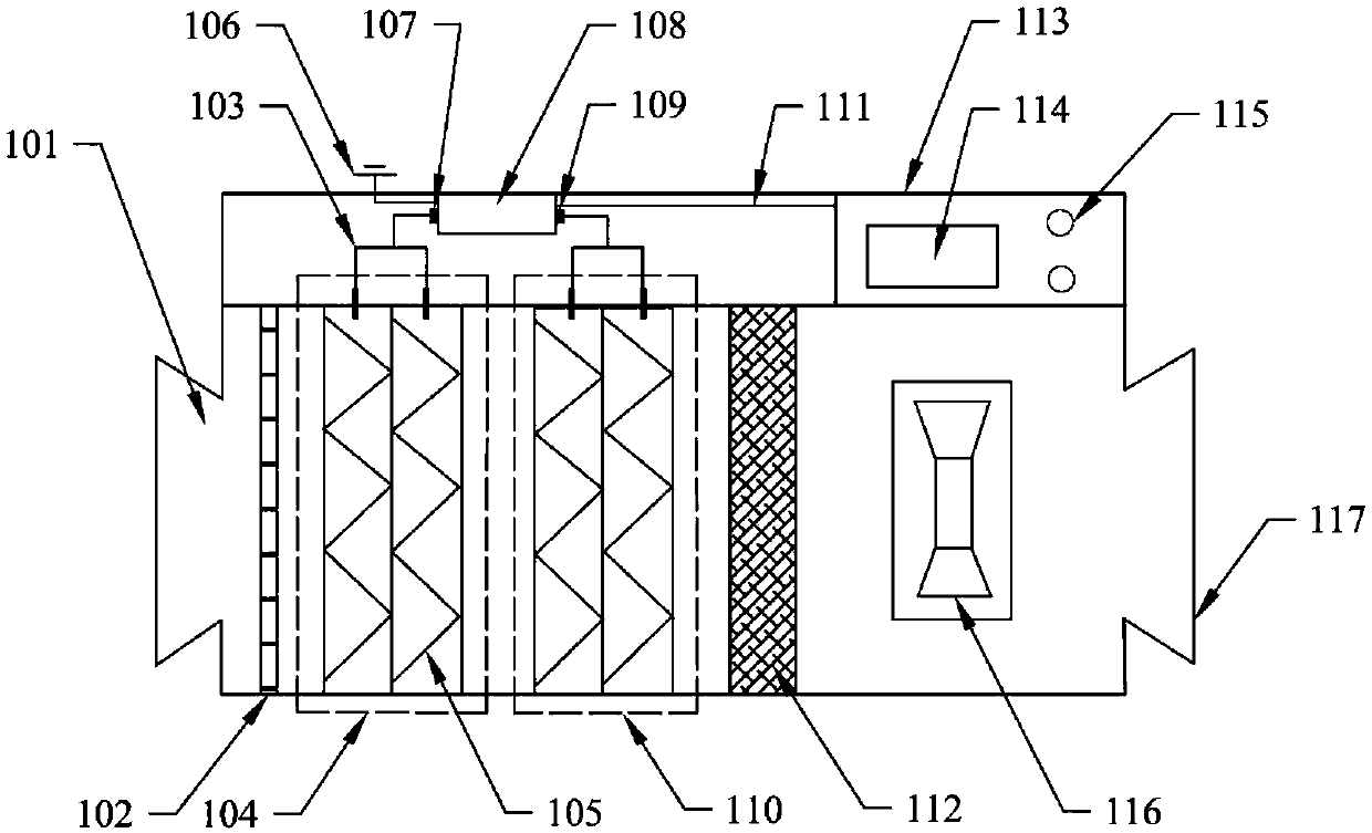 Low voltage electrostatic dust collection module and air purification device