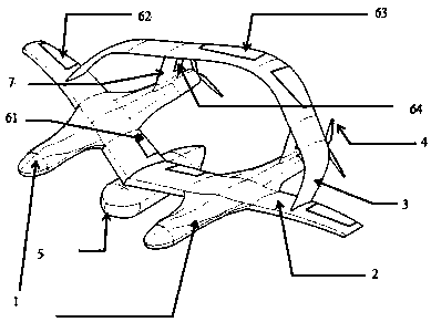 Detachable cargo hold connecting wing double-fuselage logistics unmanned aerial vehicle