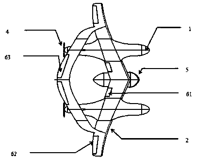 Detachable cargo hold connecting wing double-fuselage logistics unmanned aerial vehicle