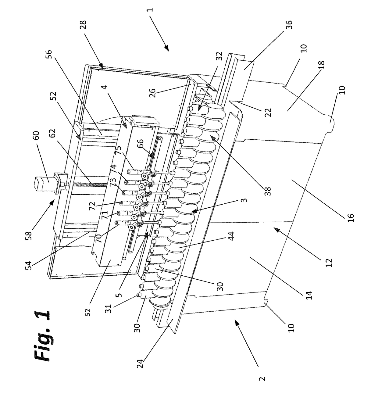 Continuous motion linear container filler