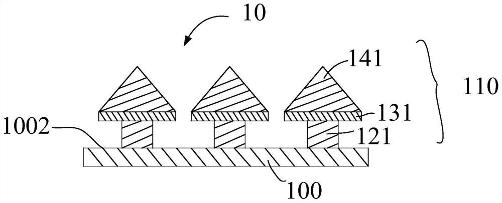 Pine-like metal nanograting