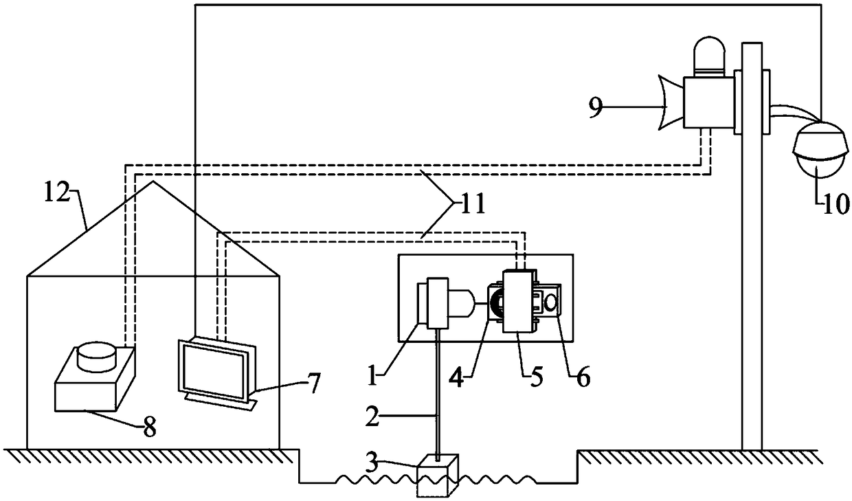 Near-drowning alarm system and method based on displacement signal and decibel signal