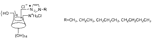 Double-substituted 6-alkyl imidazolium-6-ammonium-beta-cyclodextrin with double positive electricity centers and preparation method thereof