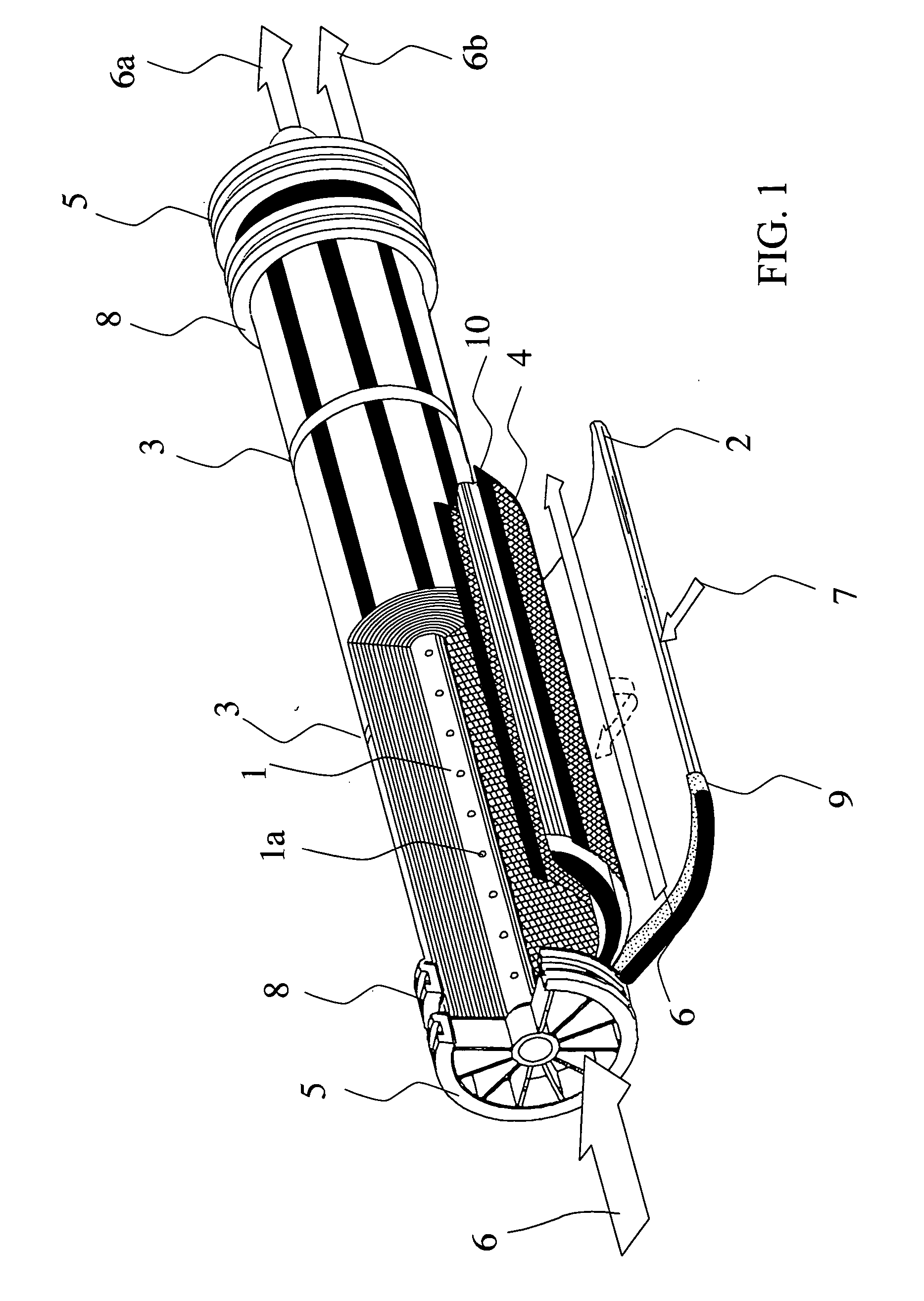 Spiral-wound liquid membrane module for separation of fluids and gases