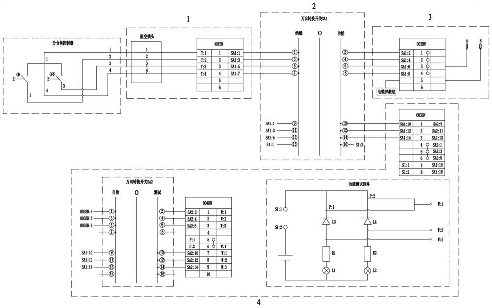 Device and method for detecting external on-site switch-on and switch-off controller of switch