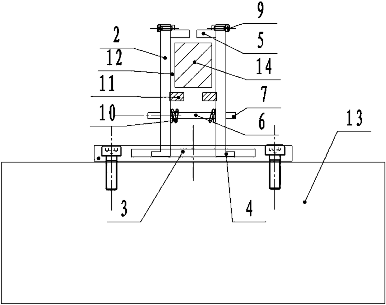 Fastening power amplifier installation frame device