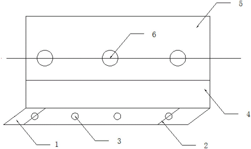 Shear wall formwork installation foot angle iron device