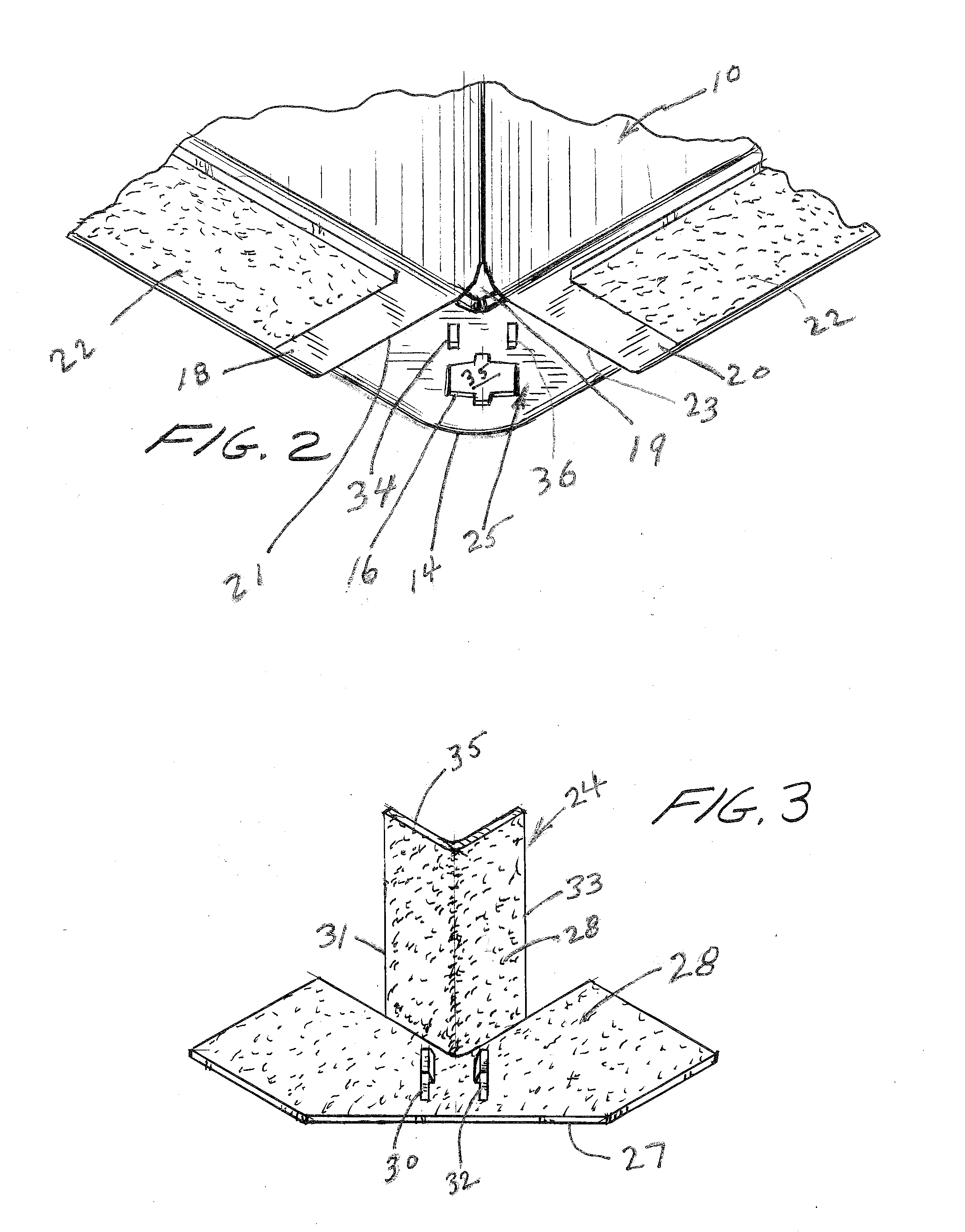 Corner seal device for ductwork for conditioned air and method of assembly of such ductwork to prevent air leaks