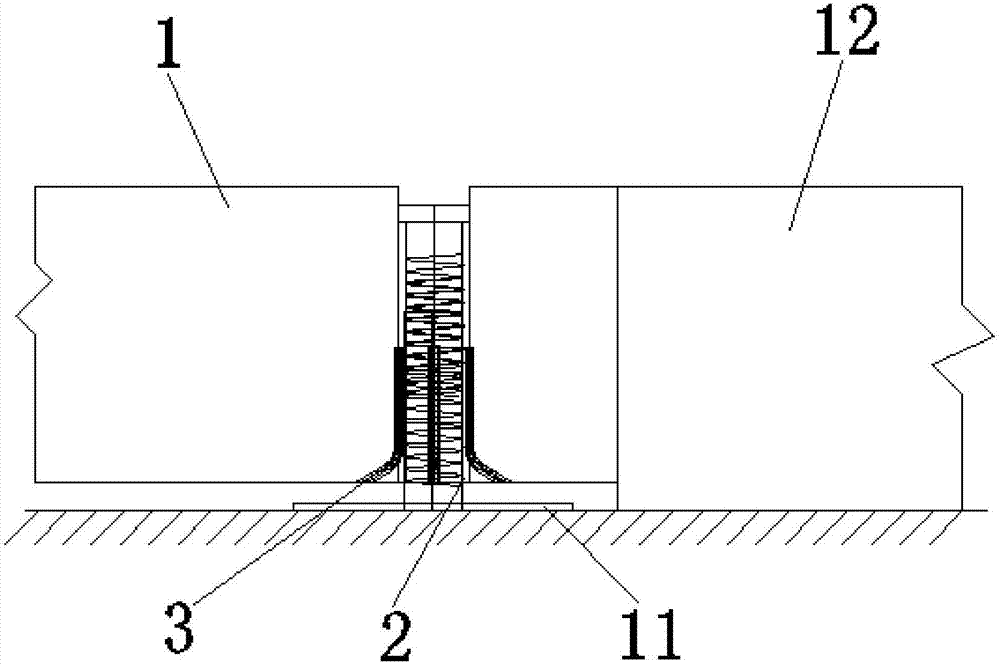 Concrete structure and method for leveling prefabricated concrete pavement slab