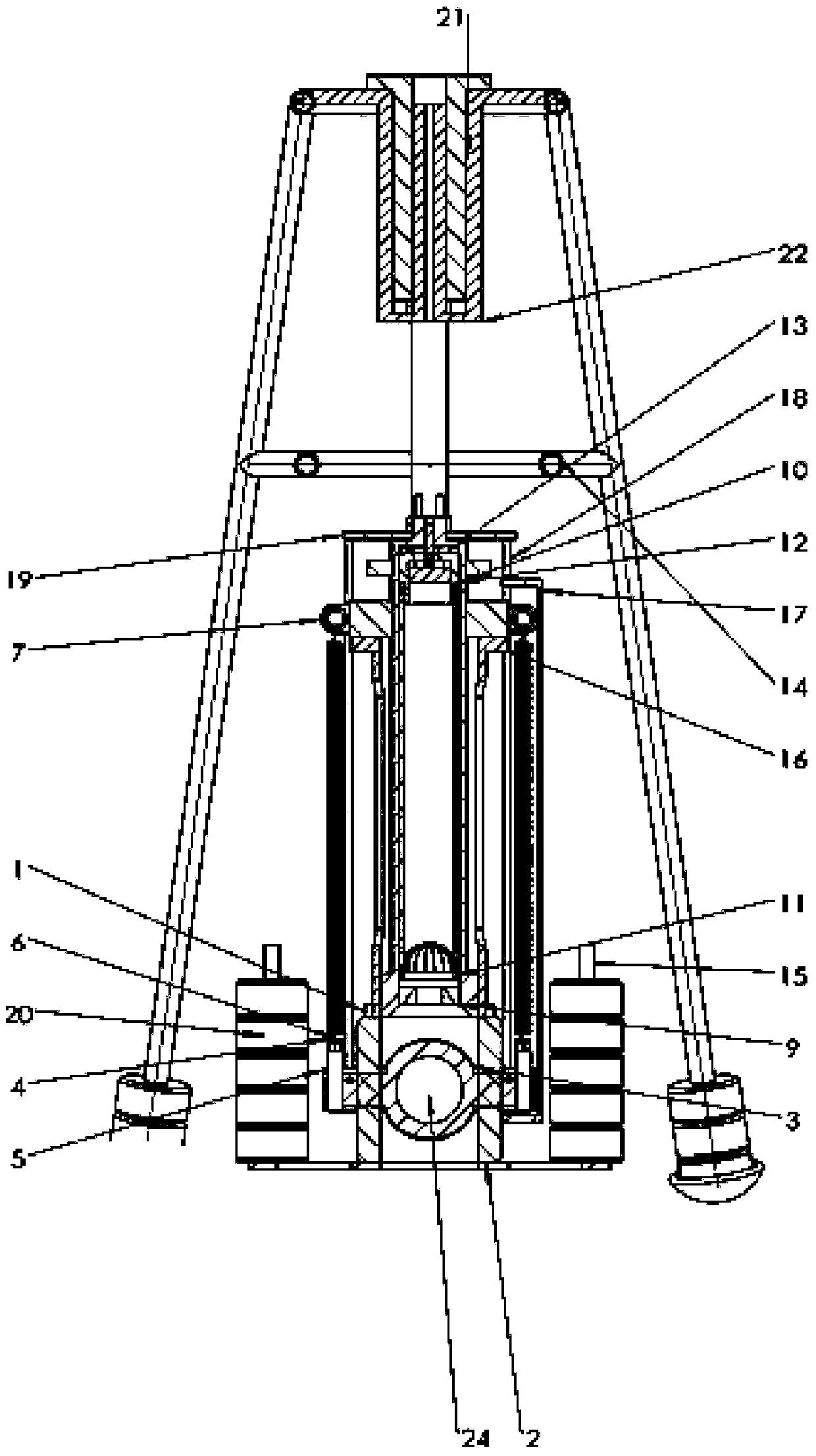 A shallow surface ball valve type high-fidelity deep-sea sediment sampler