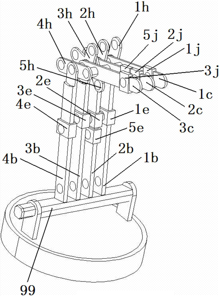 Six-freedom-degree light multi-connection-rod coating robot