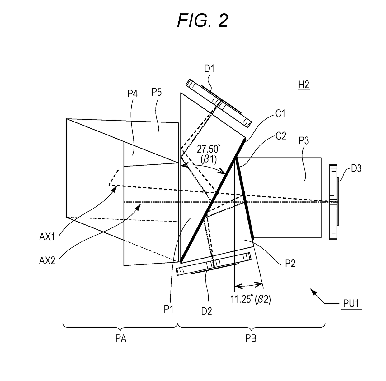 Three-plate optical system and projector