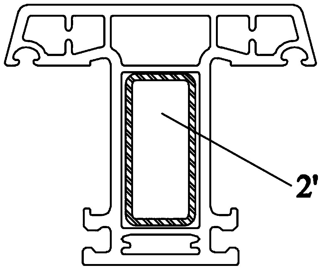 High wind pressure resistant plastic steel window structure