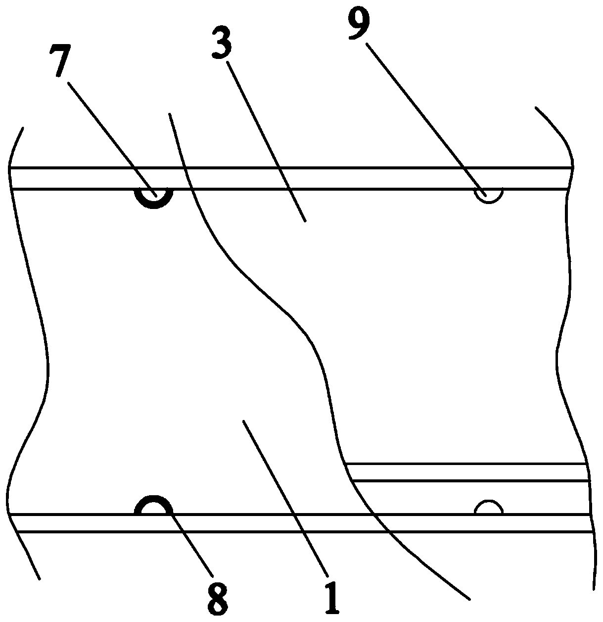 High wind pressure resistant plastic steel window structure