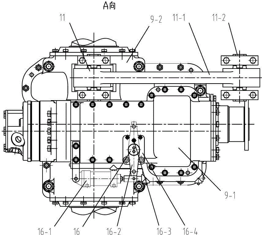 Hydraulic-hydraumatic comprehensive driving axle gear box