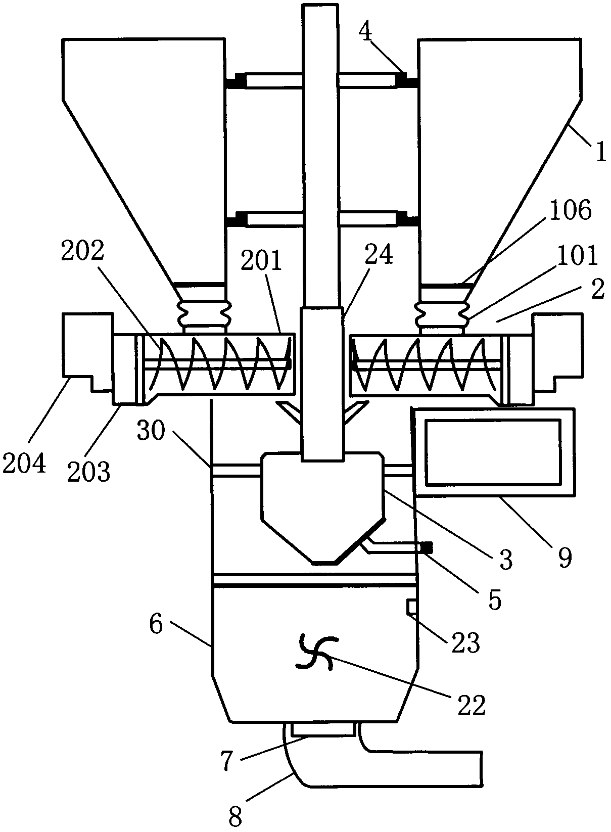 Screw rod weightless type material discharging machine based on neural network and controller of screw rod weightless type material discharging machine