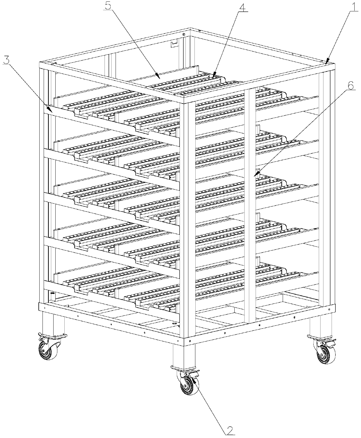 Server aging vehicle with fool-proof brake mechanism