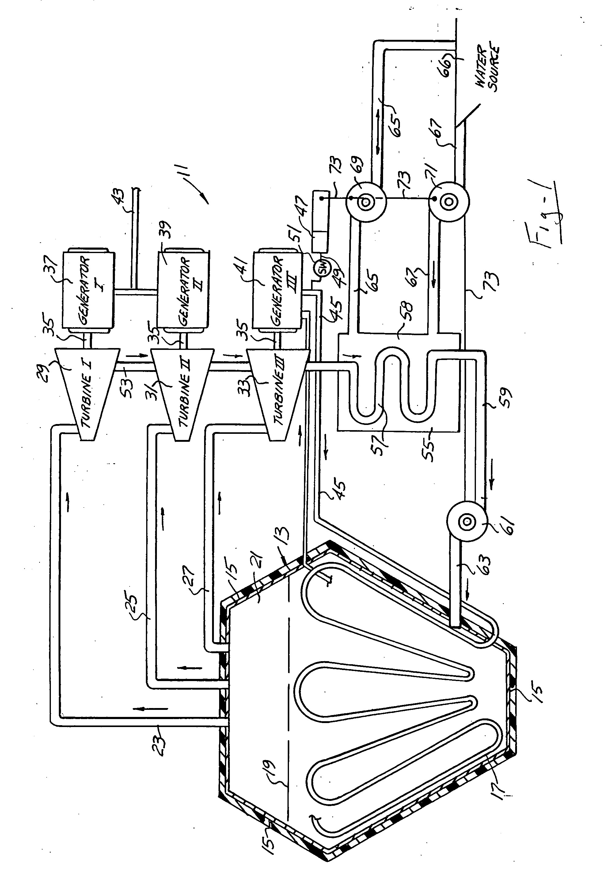 Electro-water reactor steam powered electric generator system