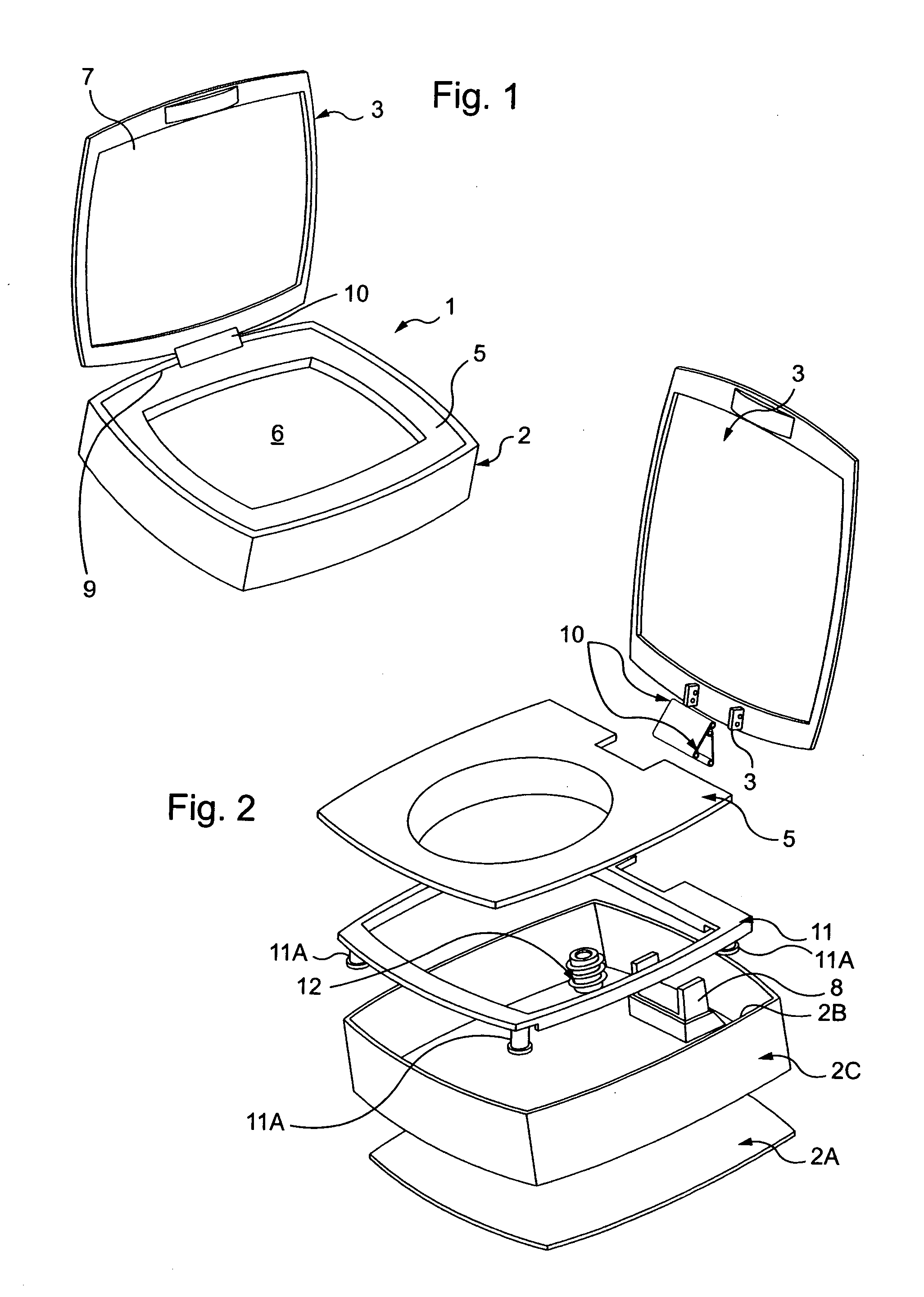 Box with retractable lid for cosmetic or toiletry products