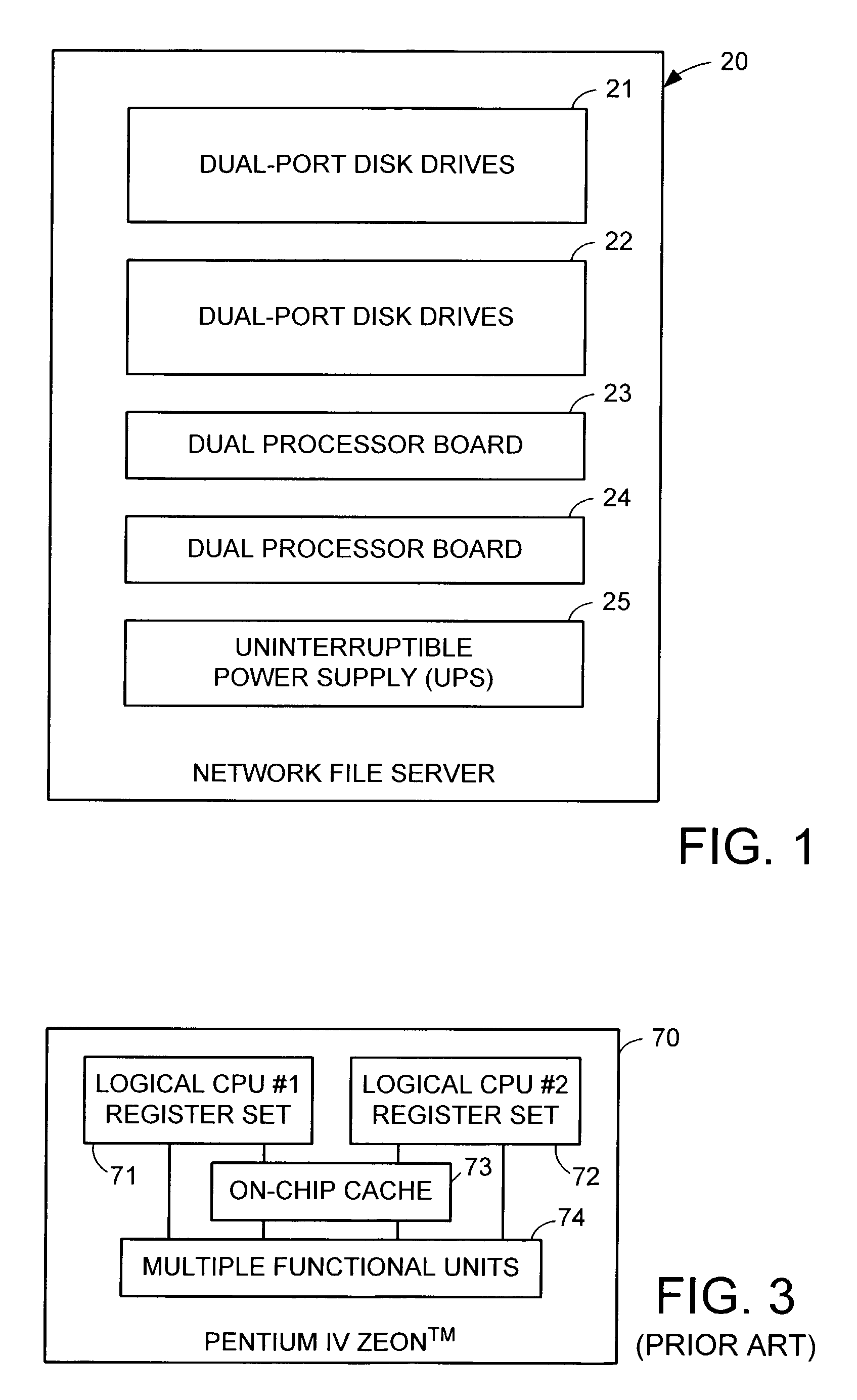 Redundant multi-processor and logical processor configuration for a file server