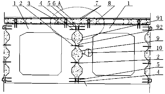 Enhanced type shrinkage-compensating ultrahigh-performance concrete hollow plate hinge joint structure