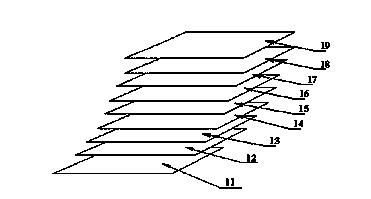 Novel ITO (indium tin oxide) through hole integrated capacitive touch screen and production method thereof