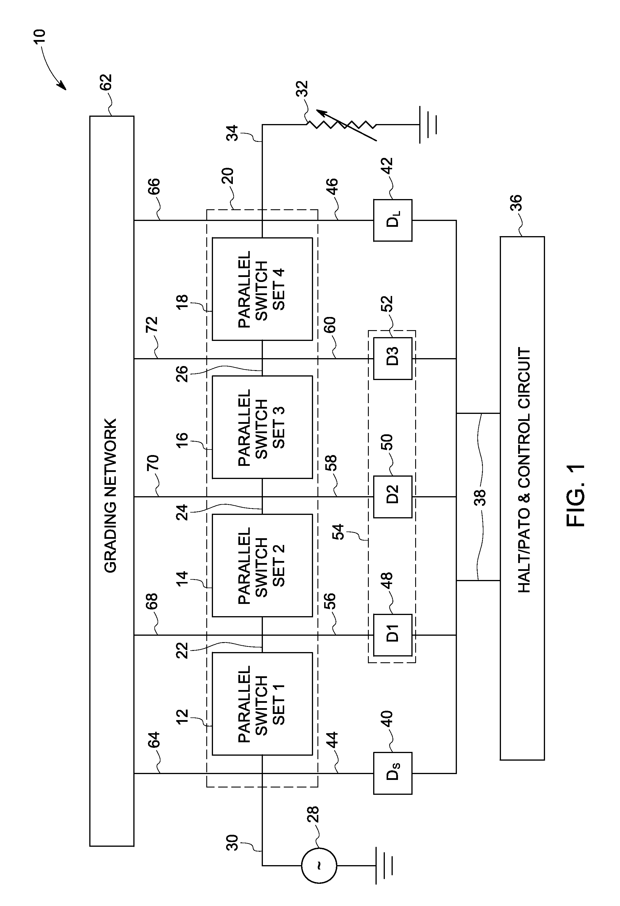 Micro-electromechanical switch protection in series parallel topology