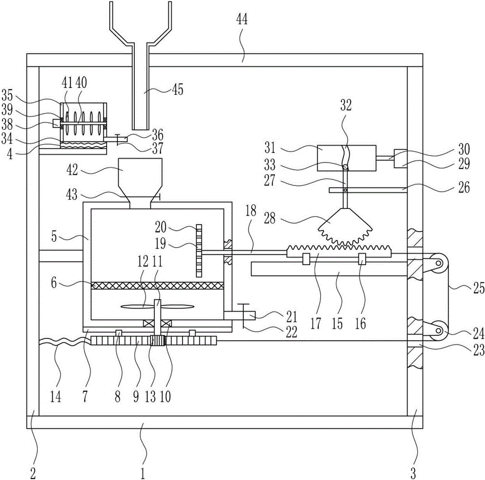 Anti-corrosion ink high-efficiency stirring device for making antenna