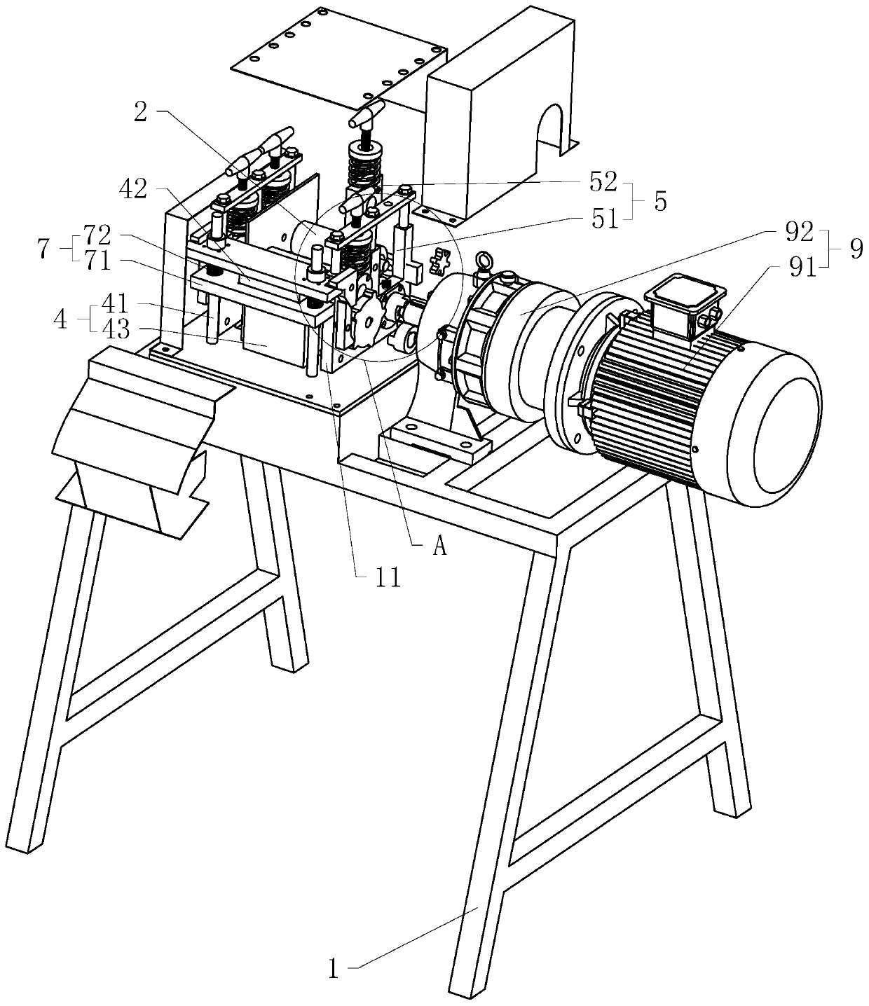 Wire stripping and cutting machine