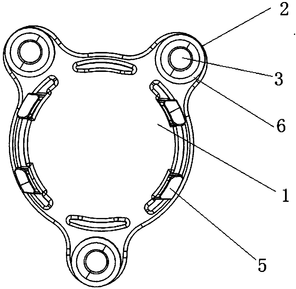 Riveting type oil tank internally-arranged connection part