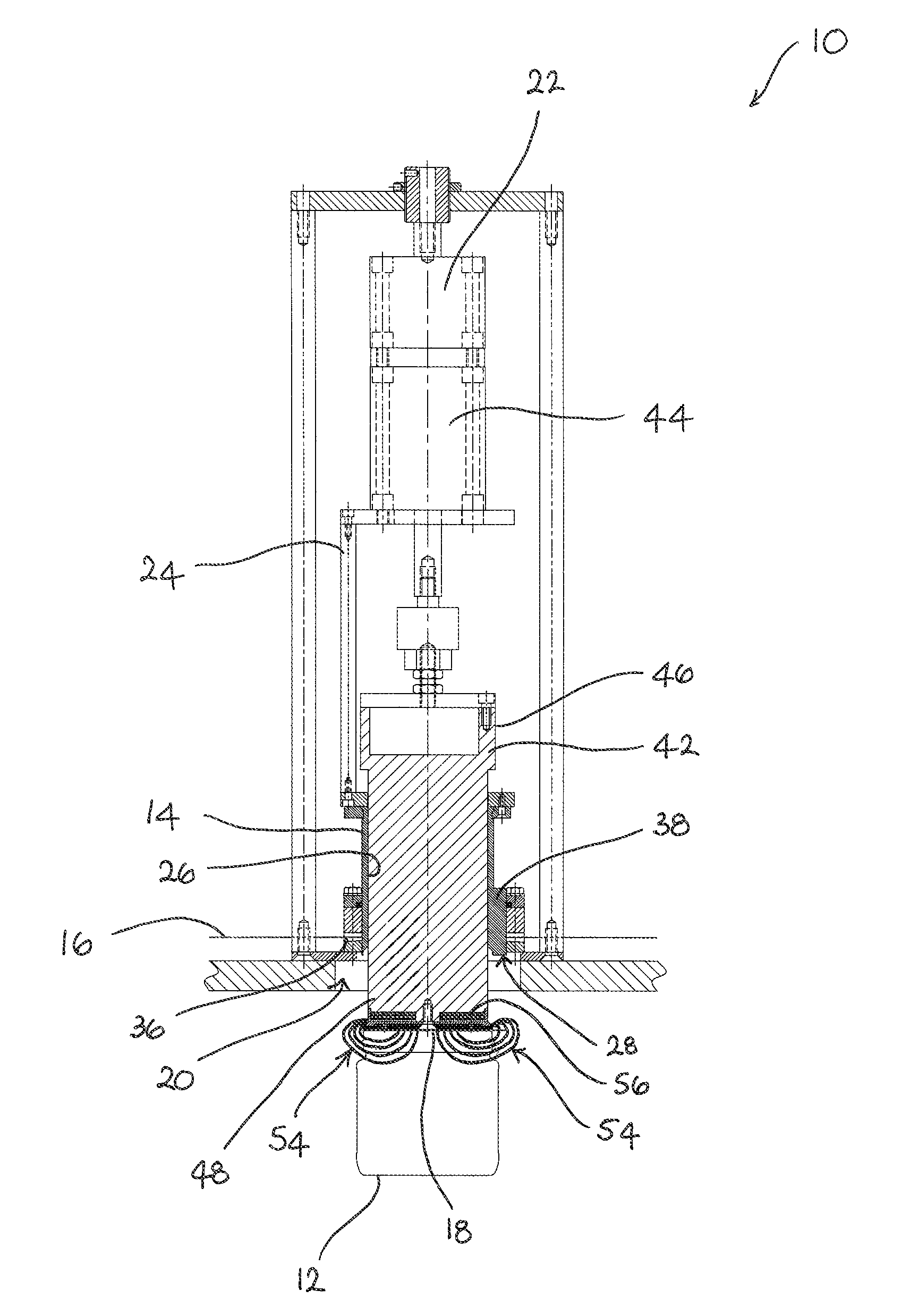 Apparatus and method for sealing a container