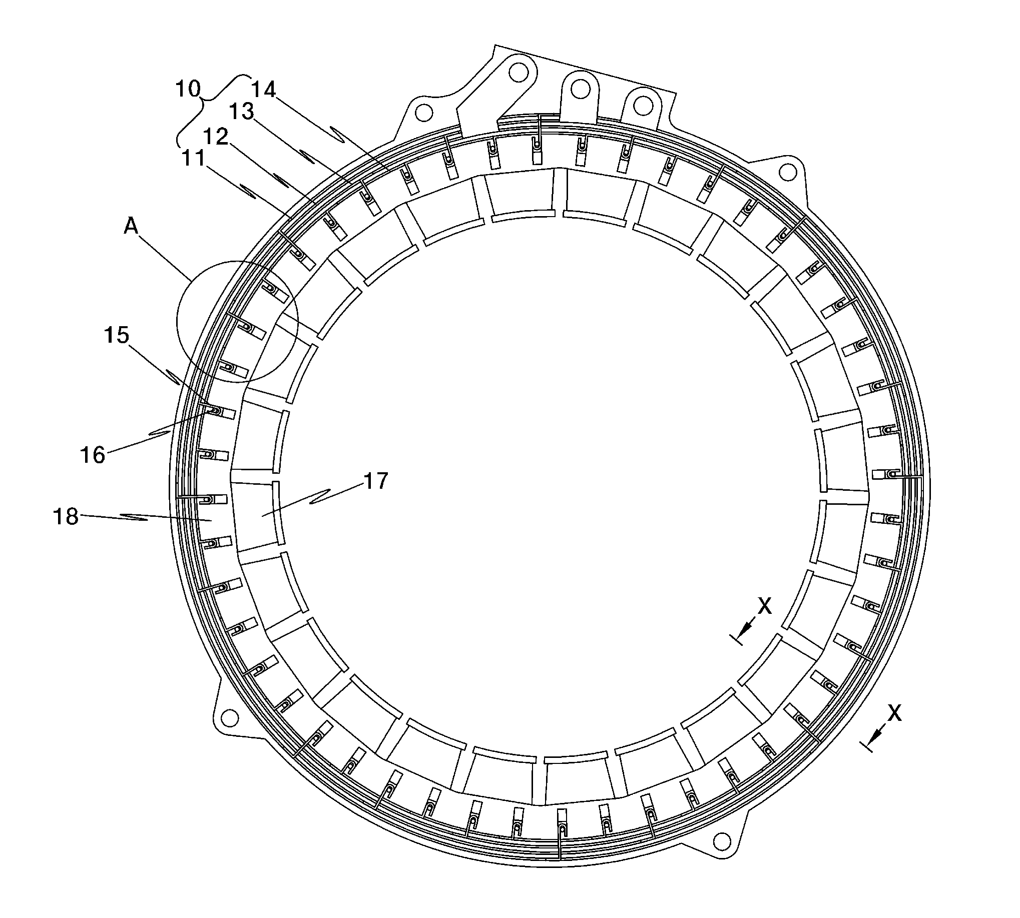 Concentrated winding type driving motor for vehicle