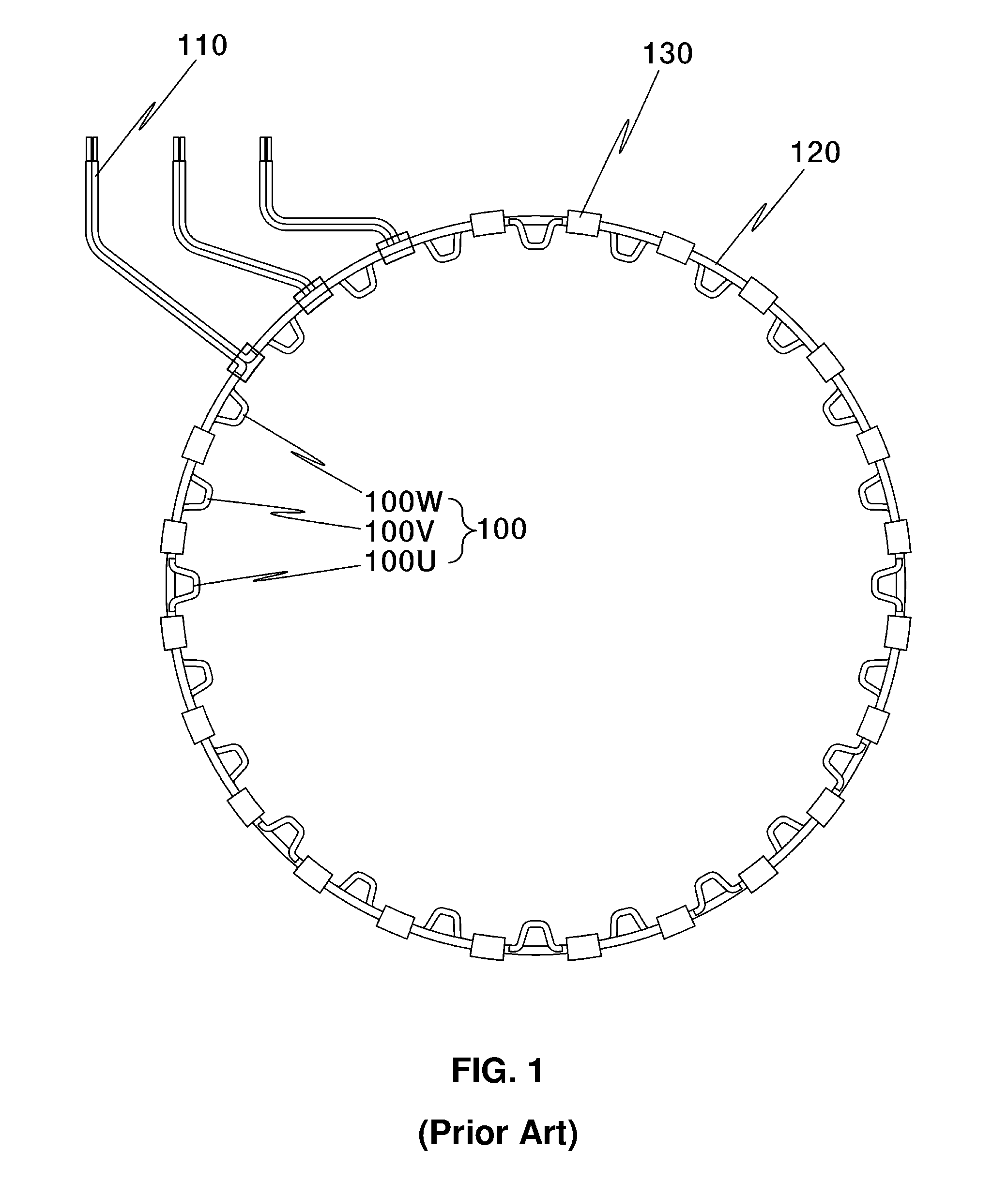 Concentrated winding type driving motor for vehicle